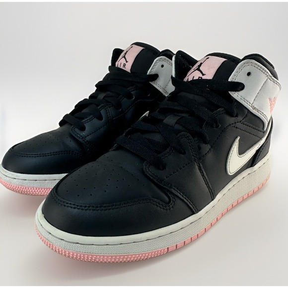 Jordan Other - Air Jordan 1 Mid GS 5Y Black White Arctic Punch Pink 555112-061 Sneakers